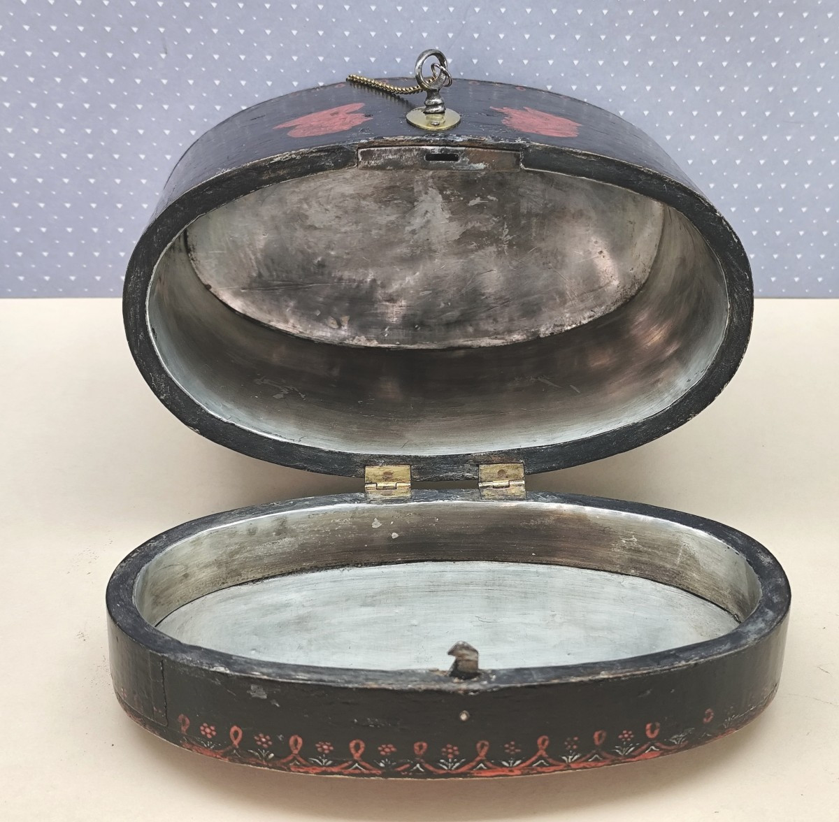  Etruscan Tea Caddy, belle boîte à thé Anglaise, fin du 18e siècle-photo-2