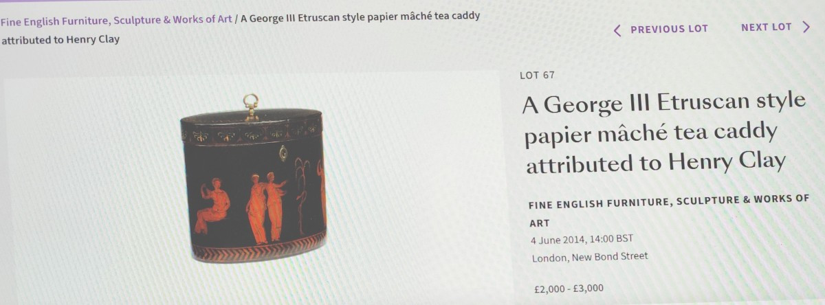  Etruscan Tea Caddy, belle boîte à thé Anglaise, fin du 18e siècle-photo-3