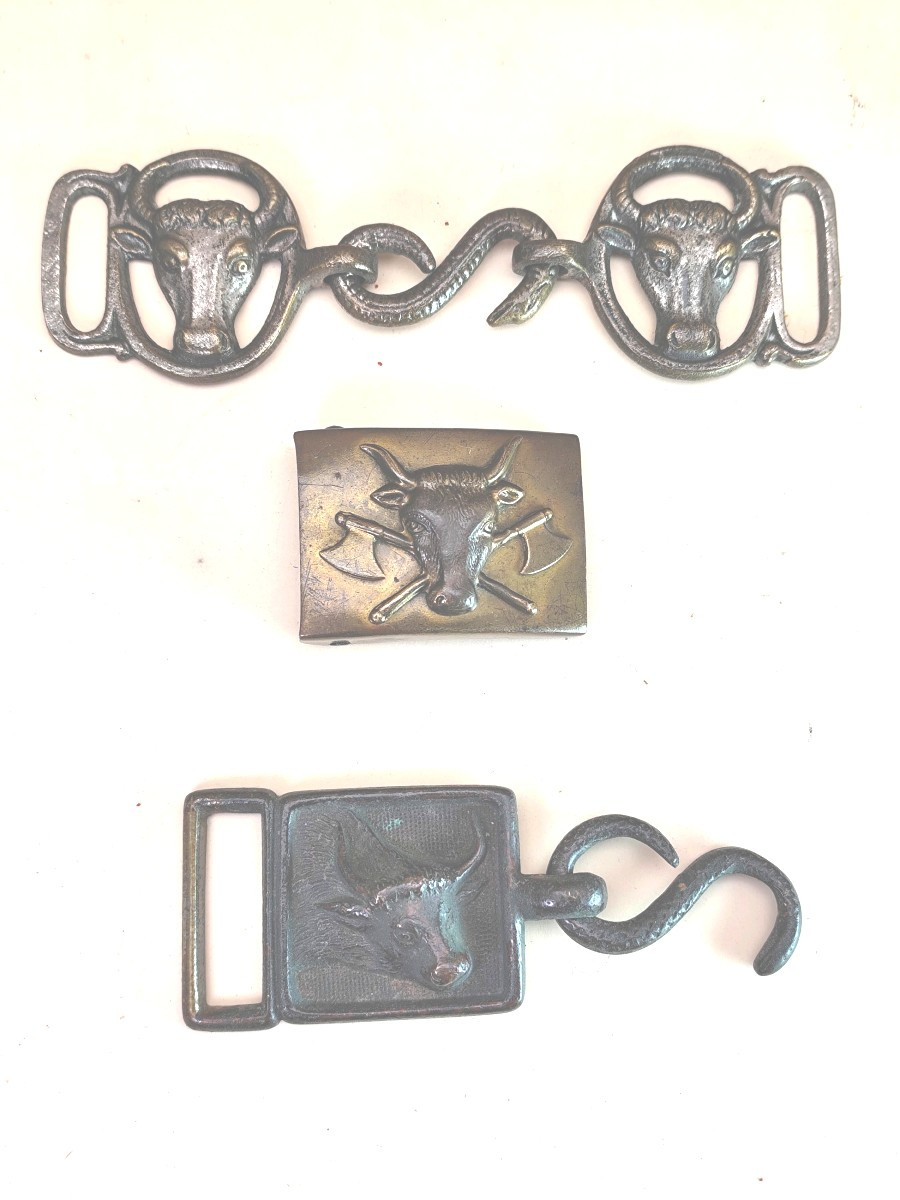  Collection: Small Deal Of Butchers Buckles, Bronze And Brass, 19th Century