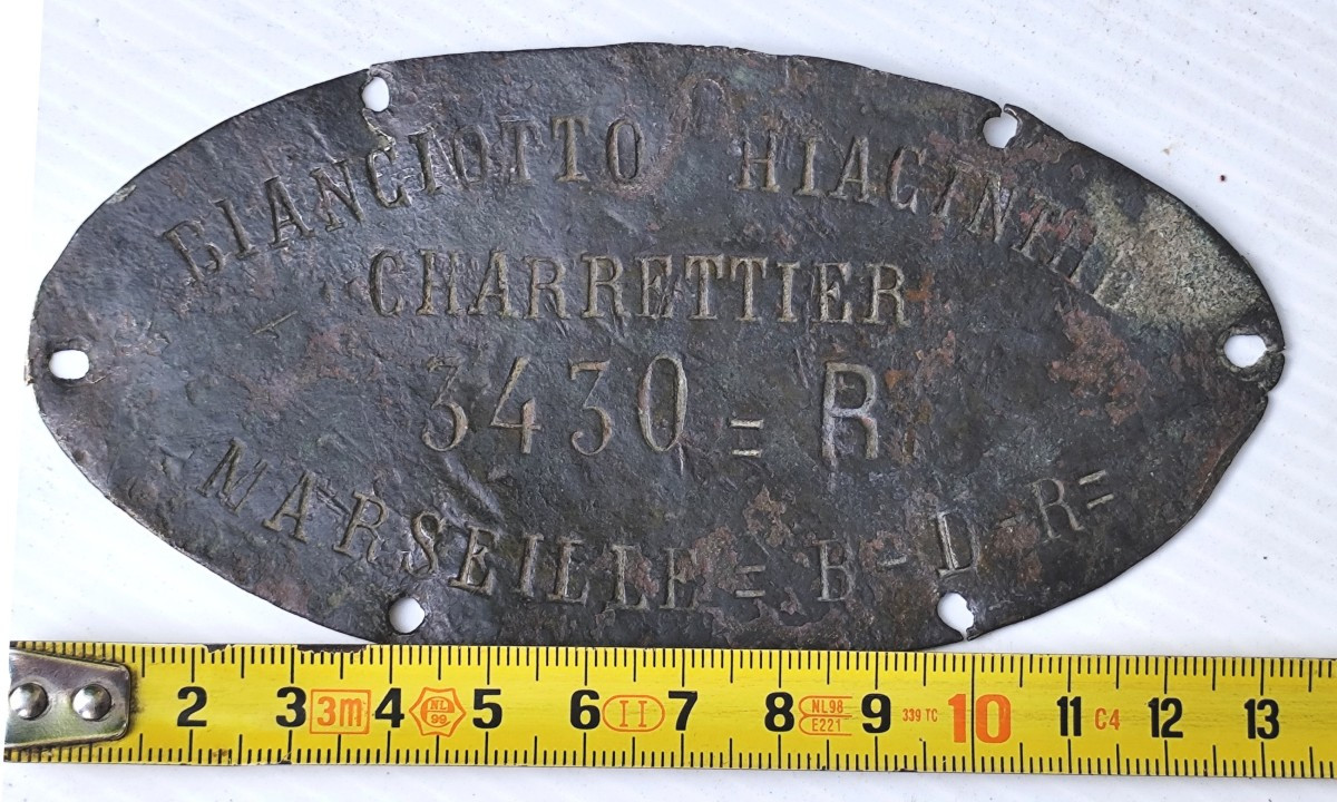 Trade Plaque Of Hyacinth, Carter From Marseille, 19th Century.-photo-3