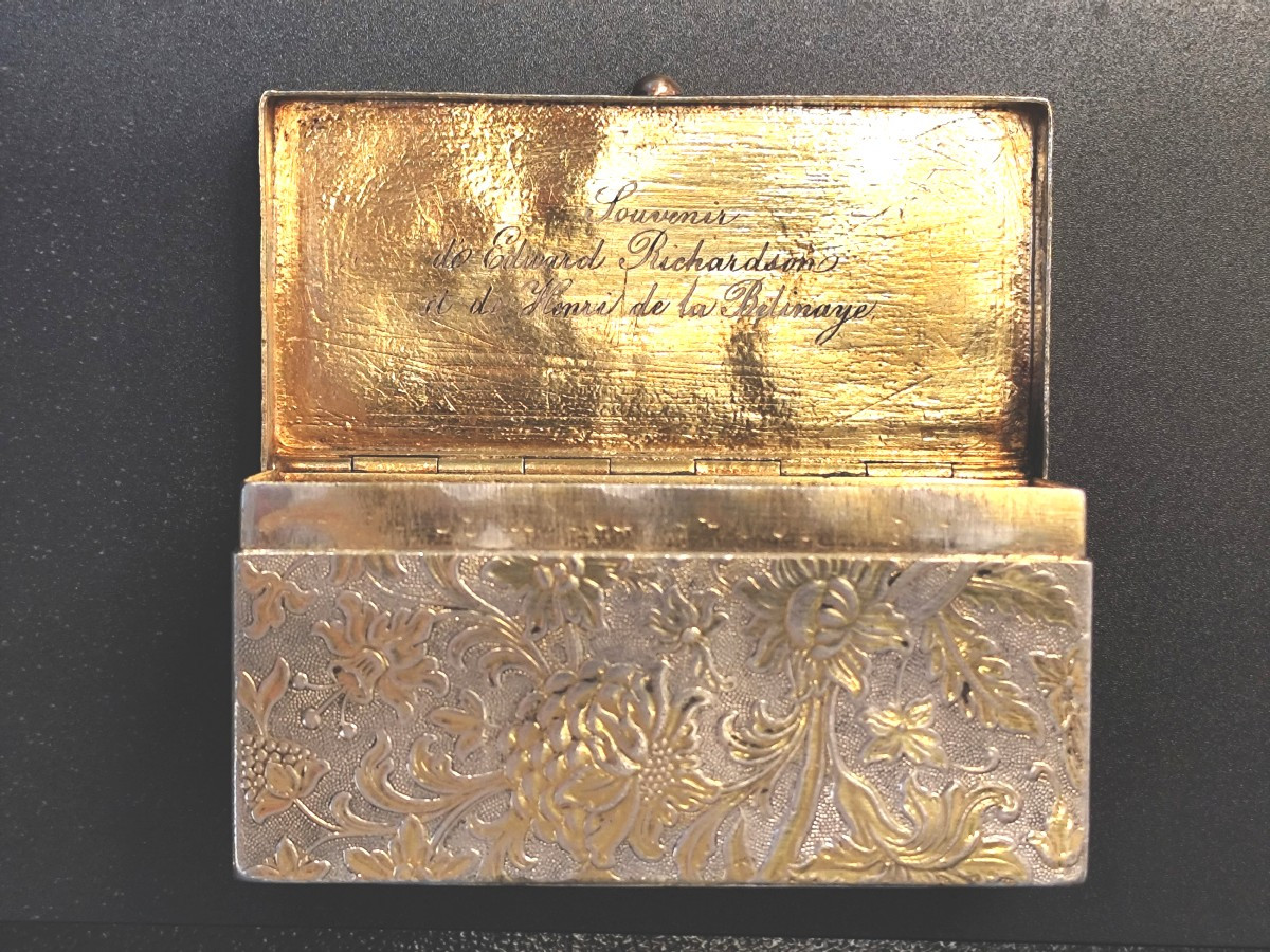 Tabatière argent d’un chirurgien célèbre, Henri de la Belinaye, XIXe siècle