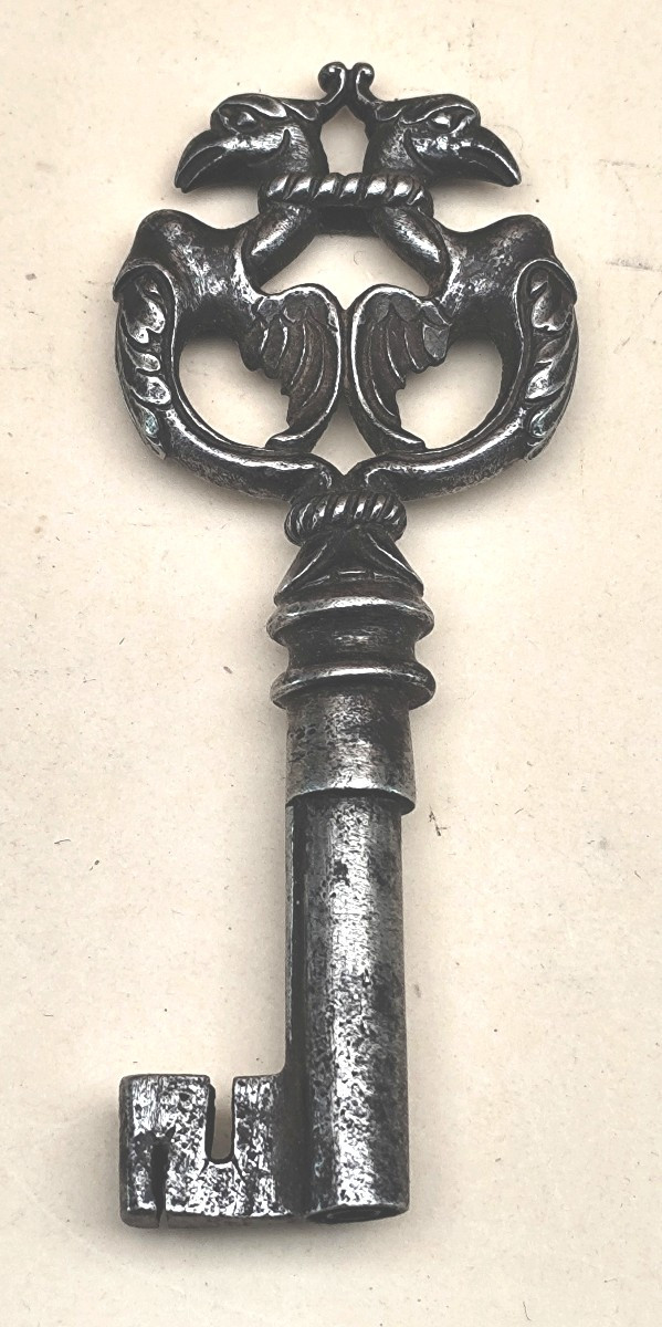 Clé de Cassette aux Chimères, France, style Renaissance, 7,8cm-photo-2