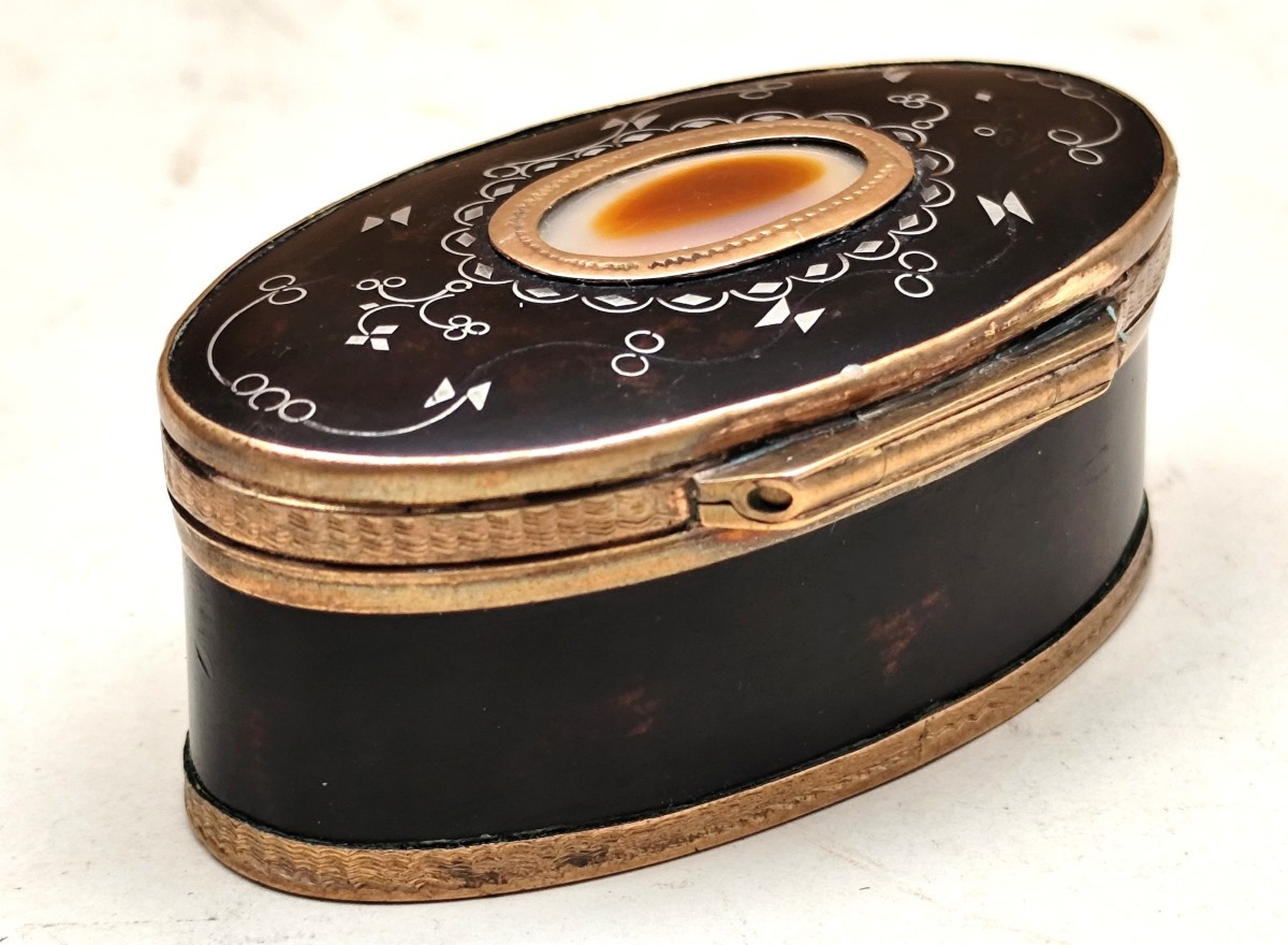 Minuscule : « Patch Box » Anglaise, fin du 18e siècle-photo-2