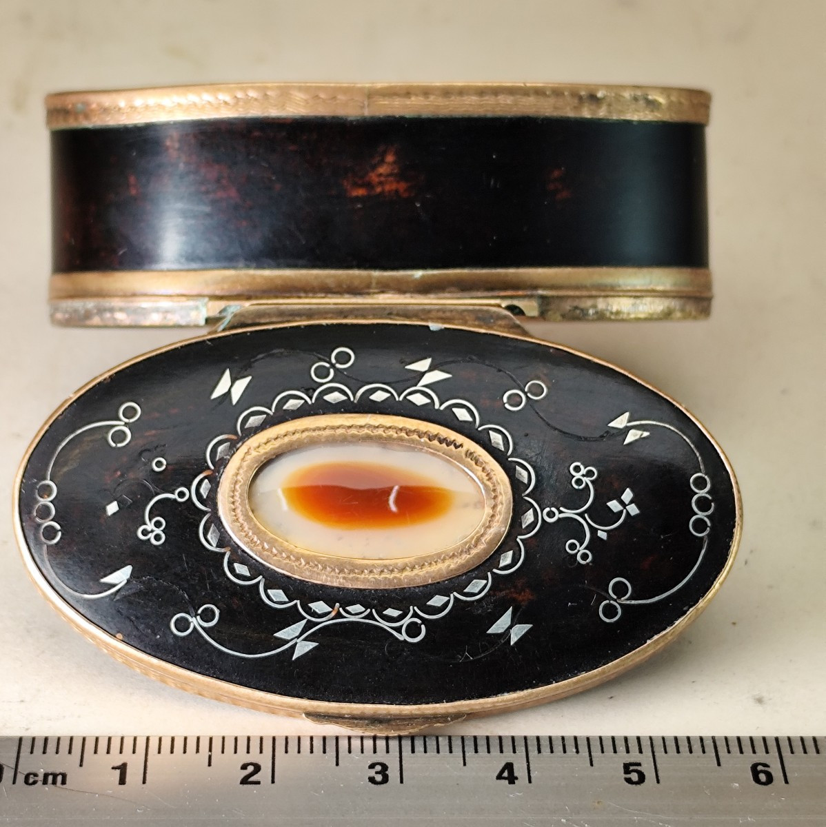 Minuscule : « Patch Box » Anglaise, fin du 18e siècle-photo-2