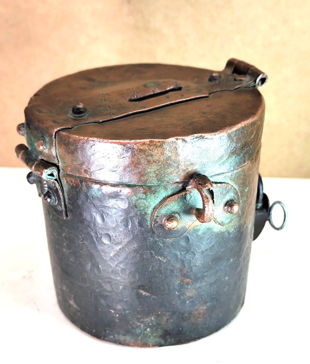 Charity, Hammered Copper: Offering Box, 18th Century-photo-3