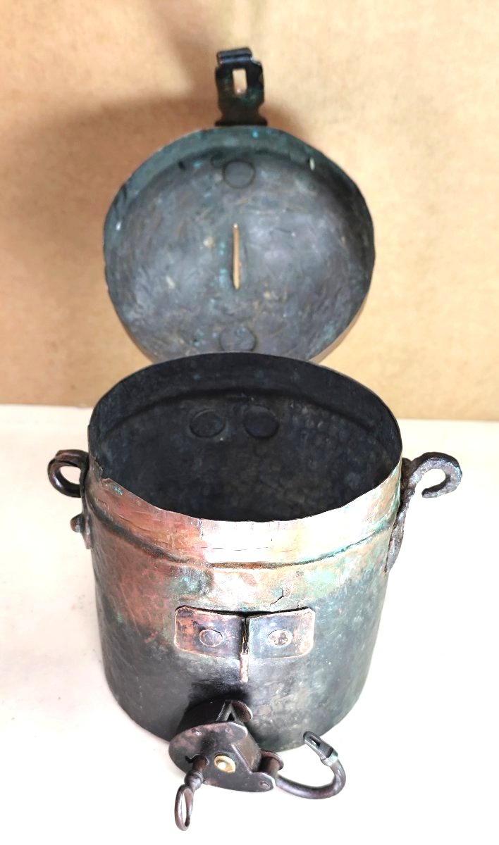 Charity, Hammered Copper: Offering Box, 18th Century-photo-2