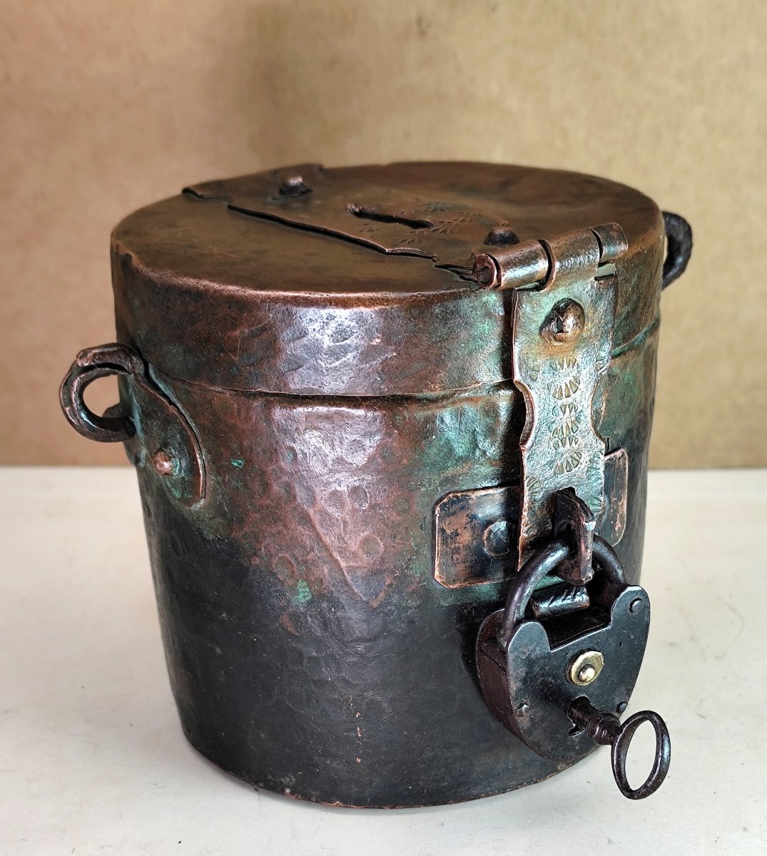 Charity, Hammered Copper: Offering Box, 18th Century-photo-6