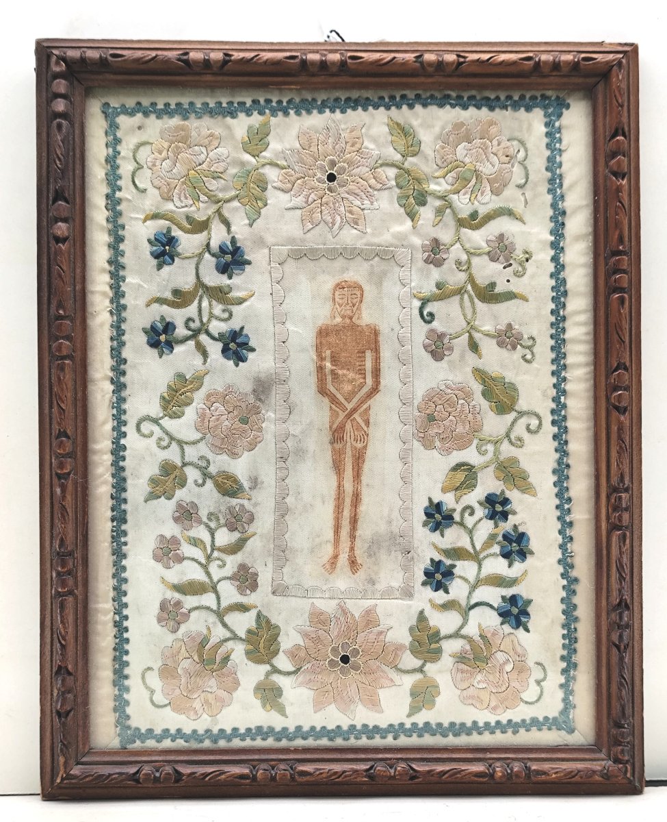 Travail Monastique du 19e siècle: Saint Suaire brodé