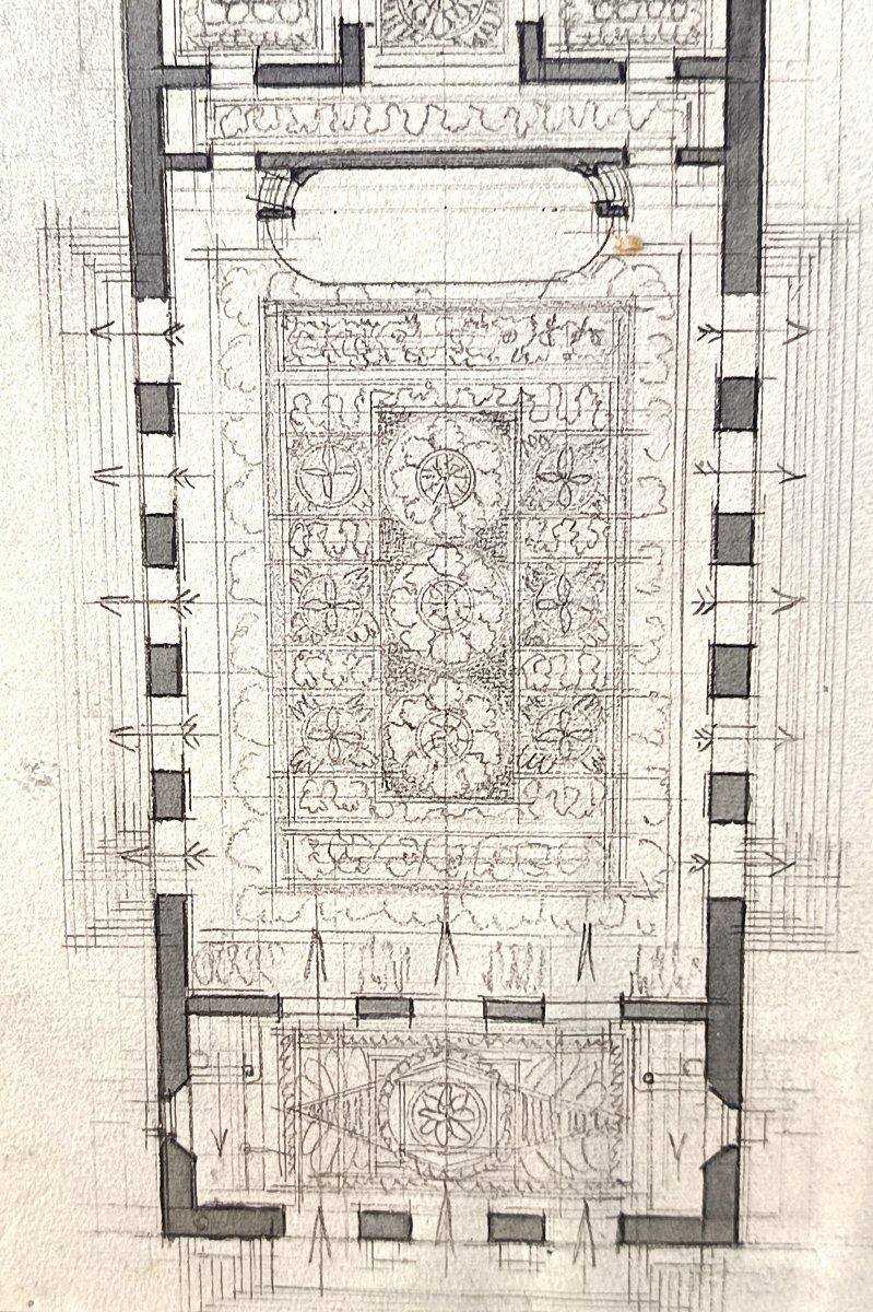 Deux dessins d’architecte (Beaux Arts), signature et références, 1928-photo-2