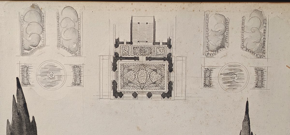 Deux dessins d’architecte (Beaux Arts), signature et références, 1928-photo-3