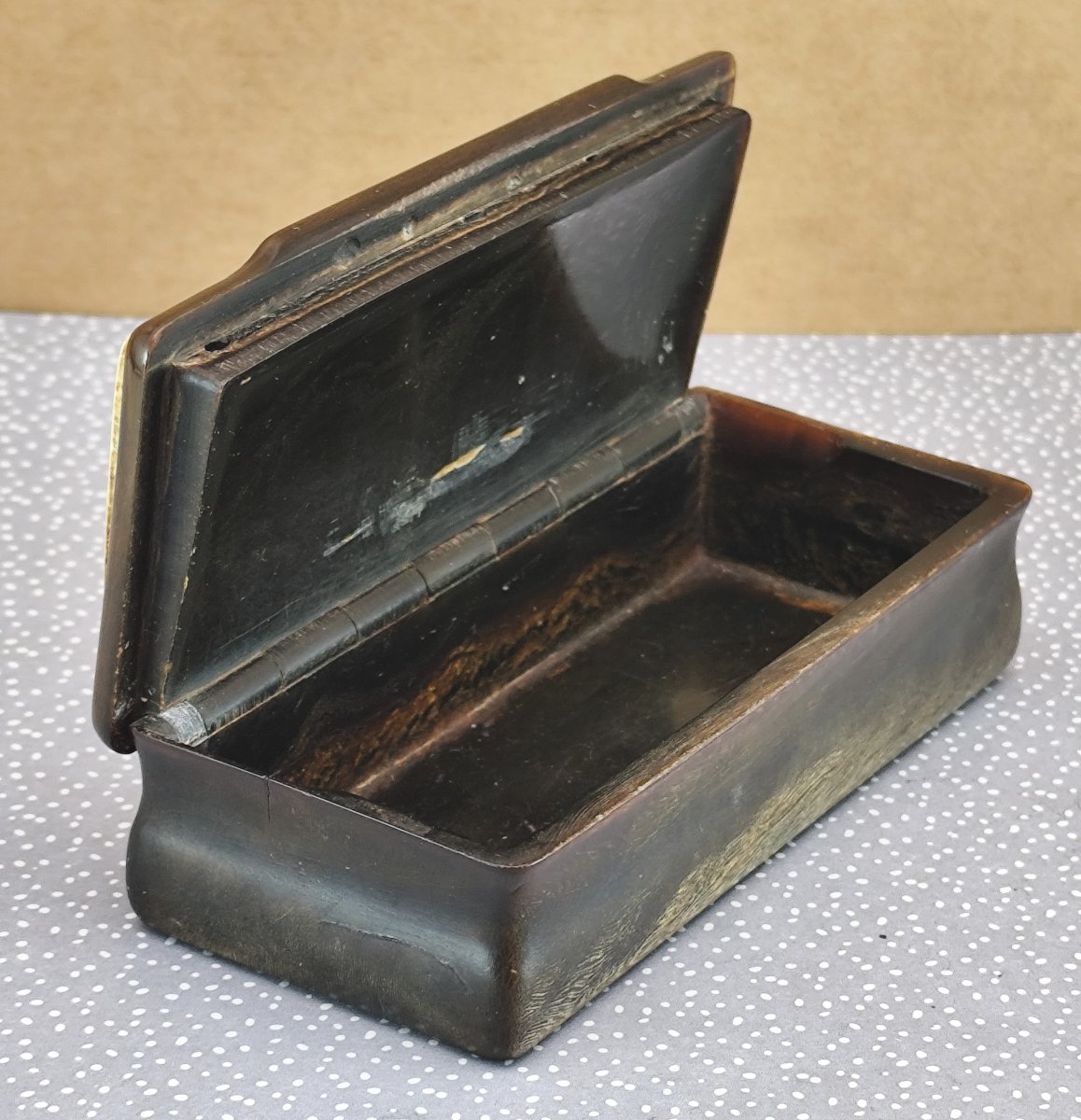 Hunter's Snuffbox Made Of Horn And Antler, 19th Century-photo-3