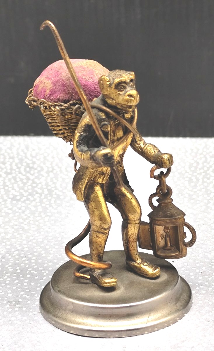 Dressed Monkey, Small Napoleon III-era Pin Cushion