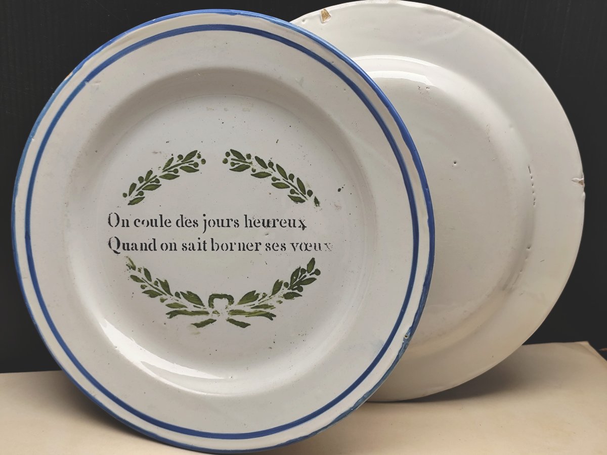 For Lovers Of Beautiful Proverbs: A Pair Of Philosophical Plates, 1820-photo-4