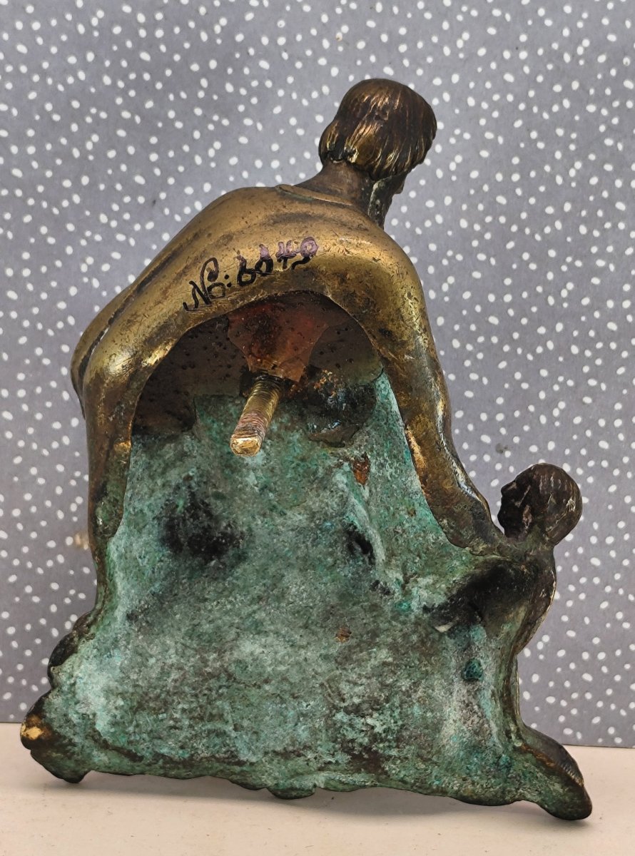 Beau bronze d’applique, Allégorie de l’éducation,  style Haute époque, 19e siècle-photo-4