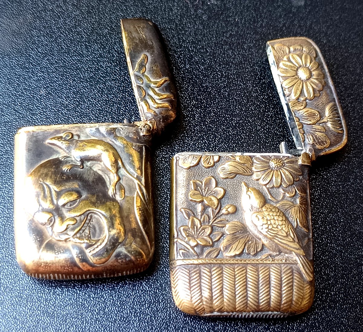 Deux boites d’allumettes  Japonisantes, fin 19e siècle, pyrogènes-photo-3