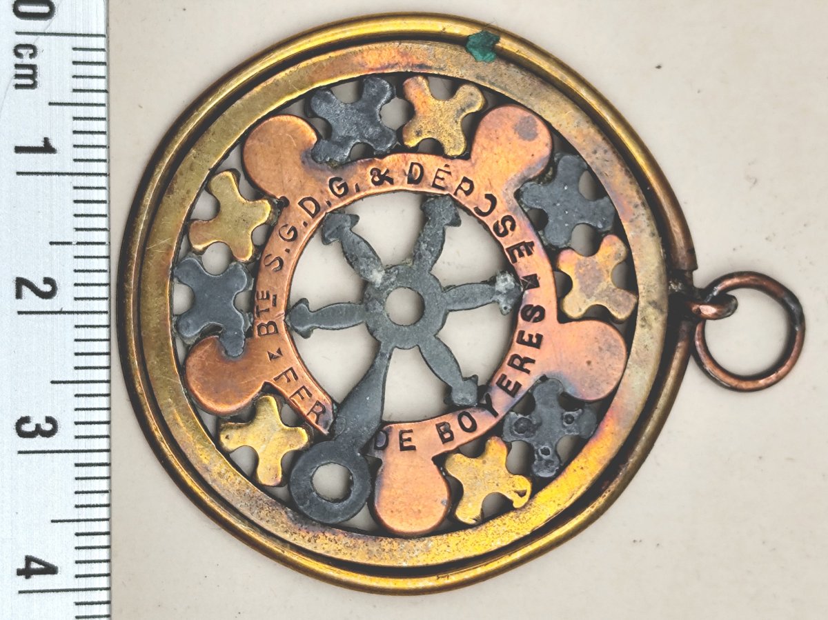 Curiosité Médicale : Bijou Électro Magnétique “CAROLUS” – F. de Boyères – XIXe – SGDG –-photo-4