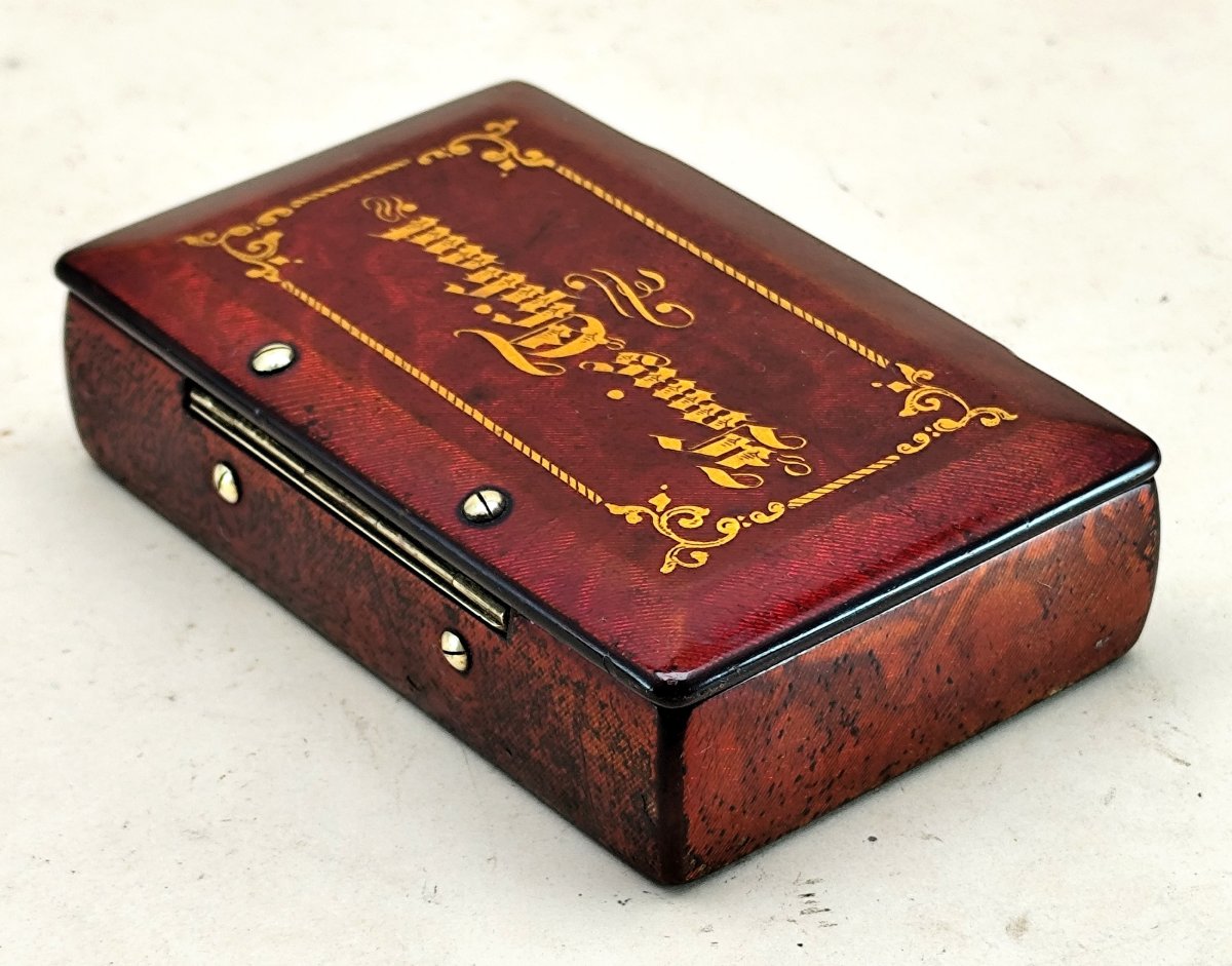 Gift Box, Red And Gold Lacquer, Namur, Keyzer & Co., 19th Century-photo-2