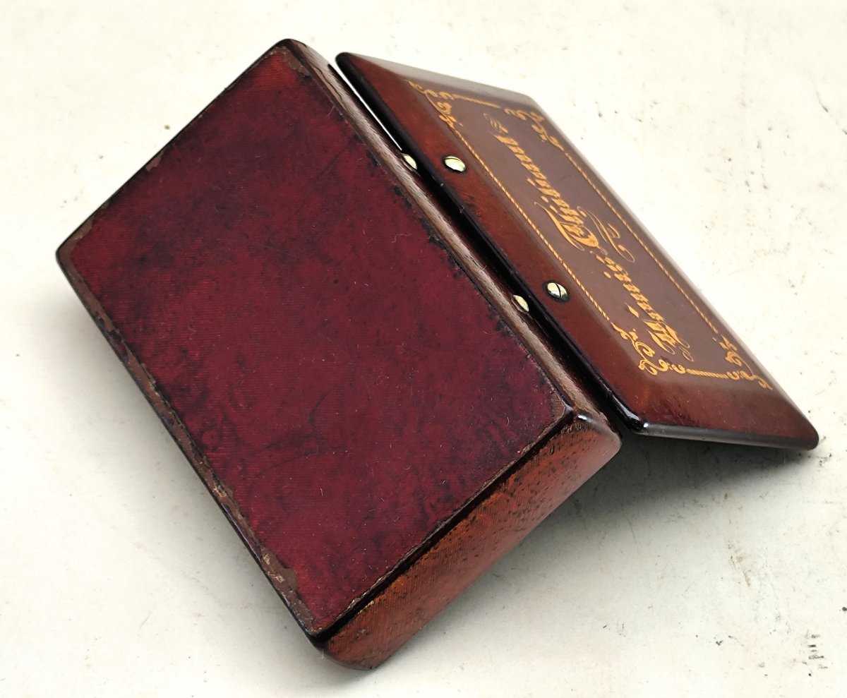 Gift Box, Red And Gold Lacquer, Namur, Keyzer & Co., 19th Century-photo-4