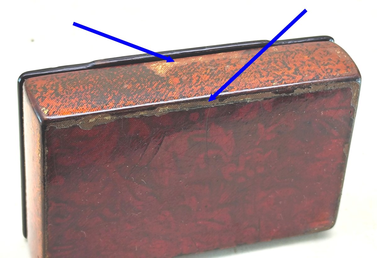 Gift Box, Red And Gold Lacquer, Namur, Keyzer & Co., 19th Century-photo-2