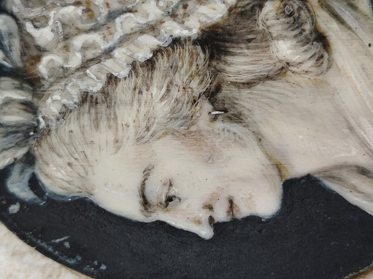 Découverte : Marie Antoinette à la prison du Temple, portrait idéalisé, fin 18e siècle-photo-2