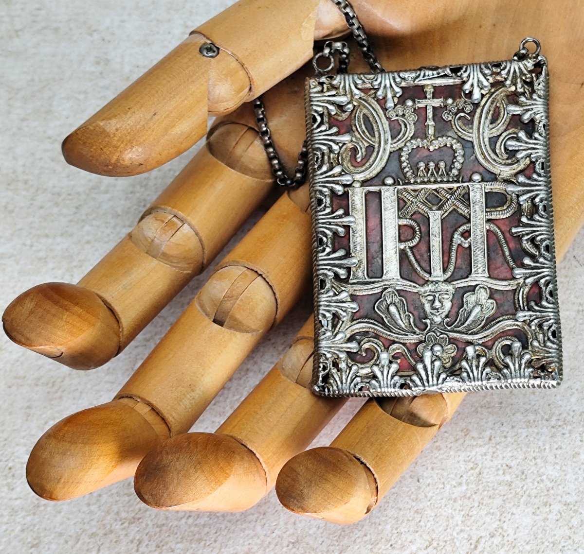 Metal And Horn Scapular, Breverl, Germany, Late 18th Century, Catholic-photo-1