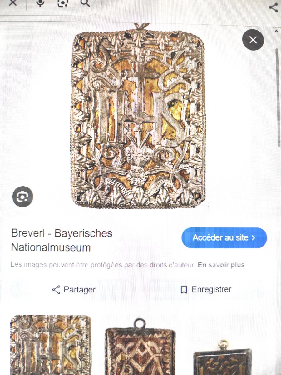 Metal And Horn Scapular, Breverl, Germany, Late 18th Century, Catholic-photo-3