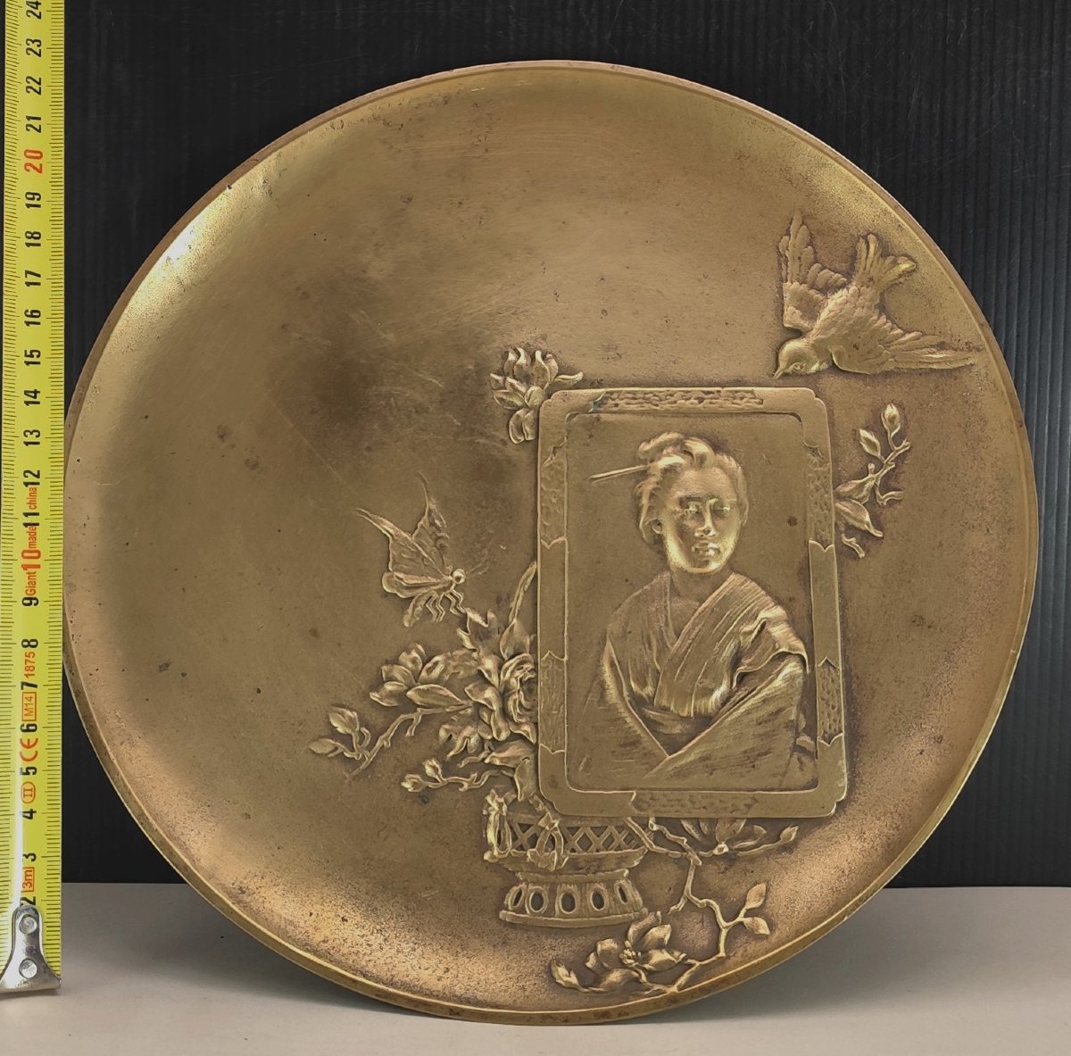 Japonism: Beautiful Bronze Cup By Berndorf Of Vienna, Circa 1900-photo-1