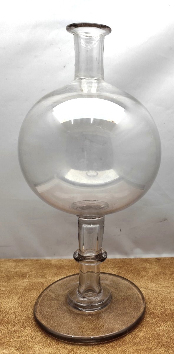 Large Lace-maker's Magnifying Glass, Blown Glass, 18th-century Provence, Good Condition -photo-2