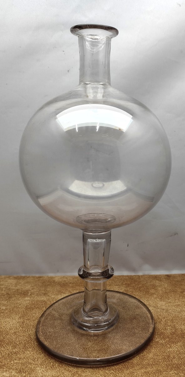 Large Lace-maker's Magnifying Glass, Blown Glass, 18th-century Provence, Good Condition -photo-3