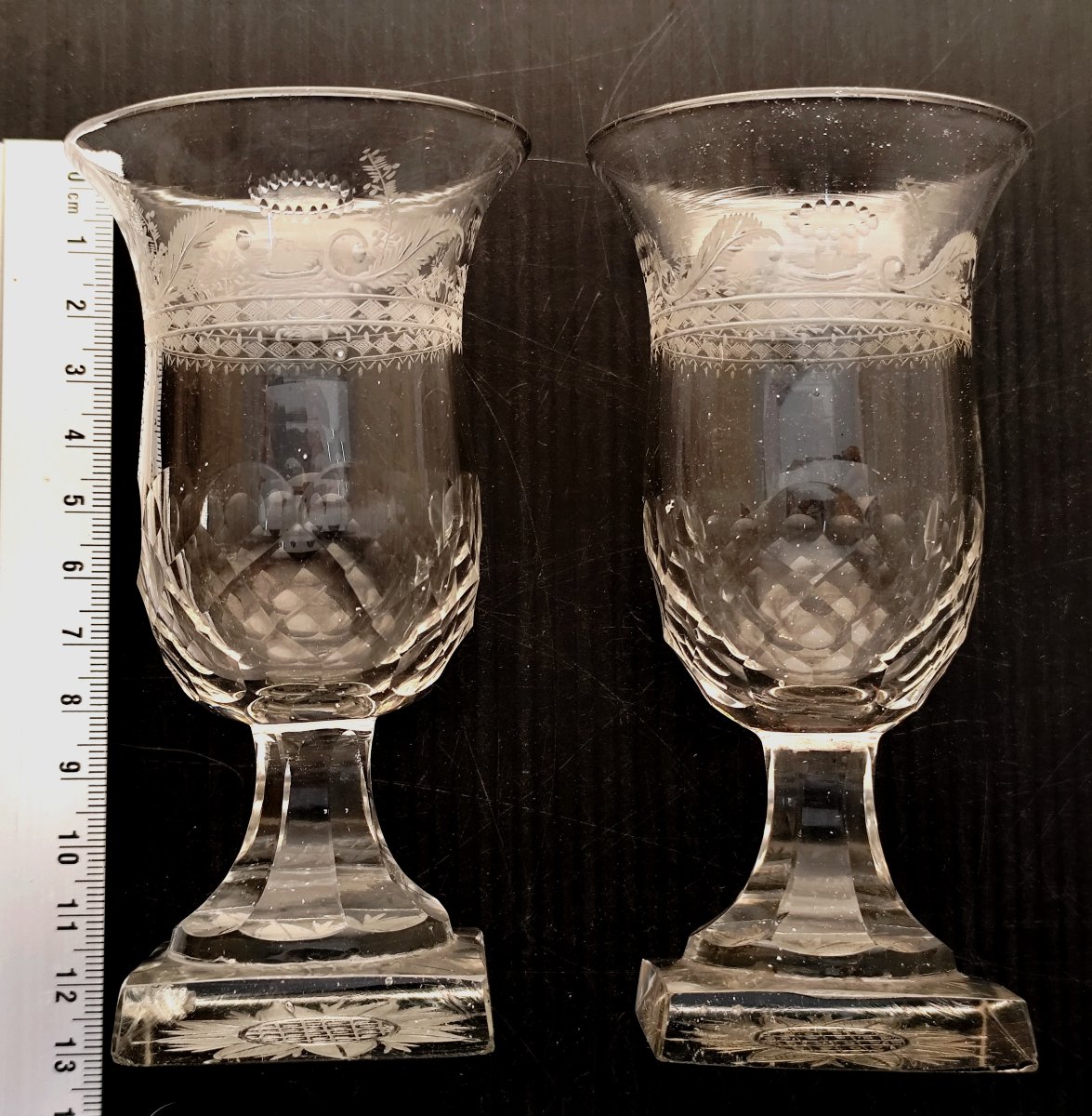 Pair Of Medici "love" Glasses, Directoire–empire Period-photo-2