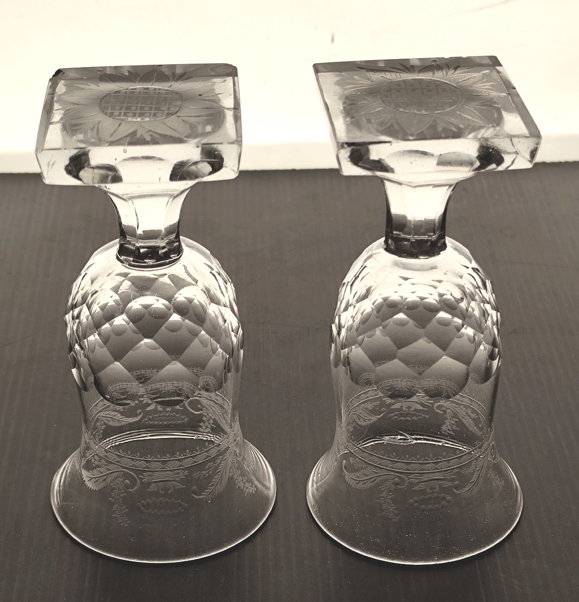 Pair Of Medici "love" Glasses, Directoire–empire Period-photo-4