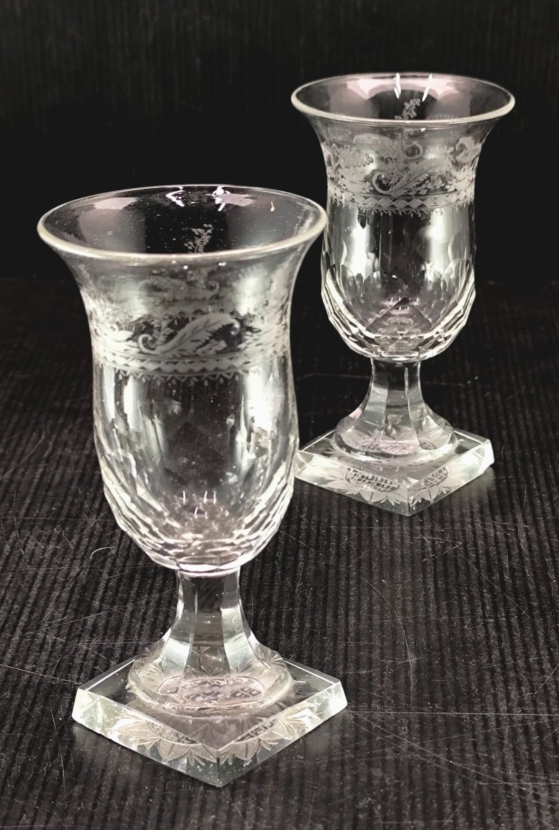 Pair Of Medici "love" Glasses, Directoire–empire Period