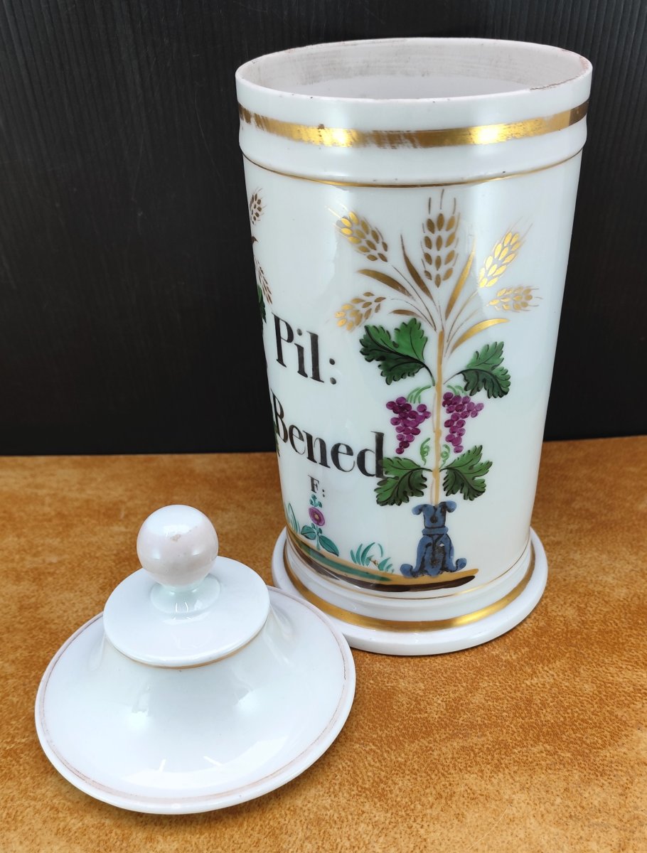 Beautiful Apothecary Jar, Circa 1840, Paris Porcelain-photo-2