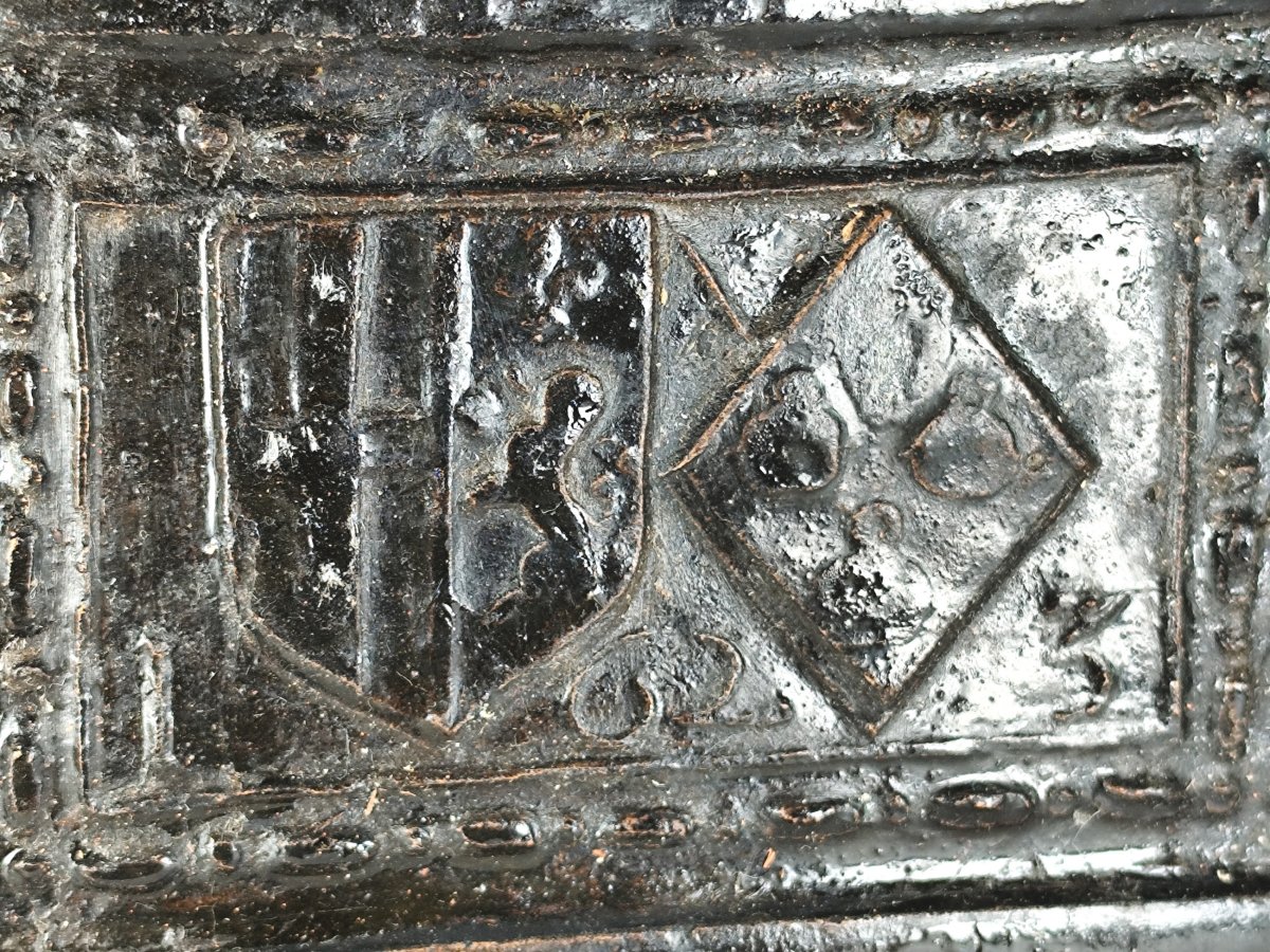 Coat-of-arms Brick From 1623, Commemorating One Union Of Two Families From Liège 