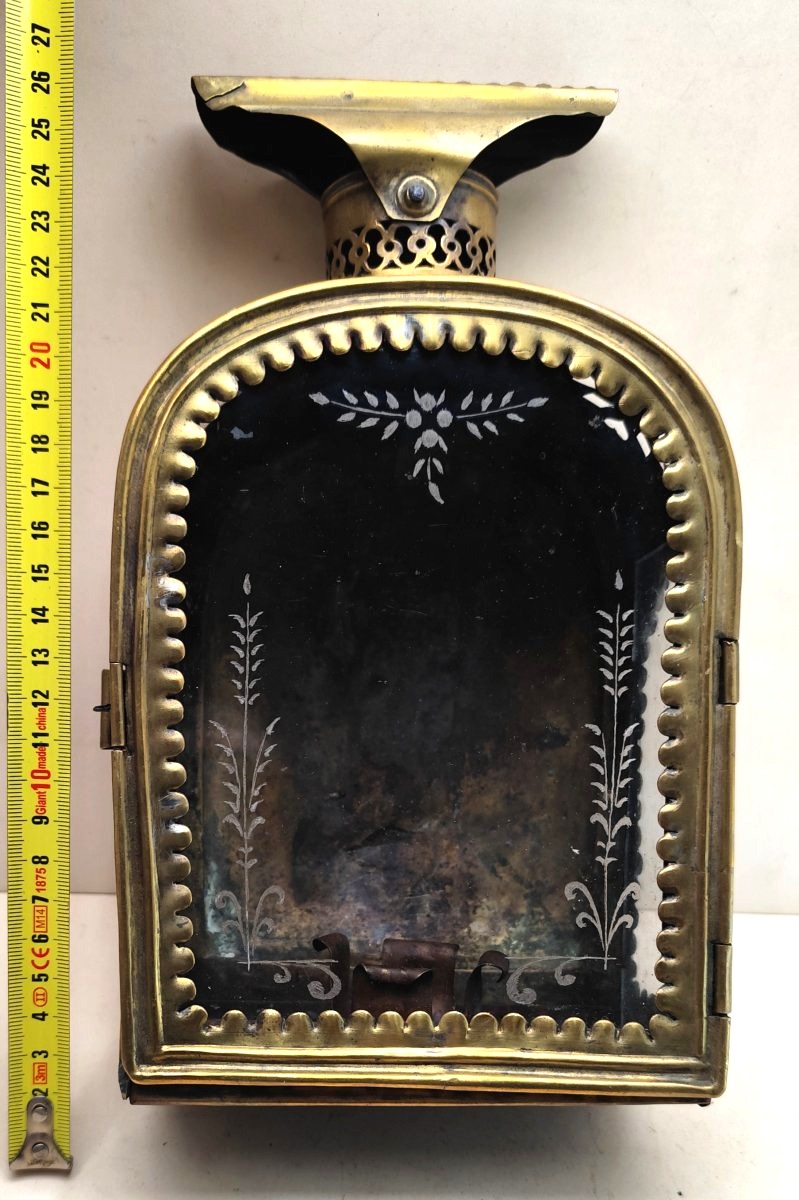 Openwork Lantern With Engraved Glass From An Antique Collection, 18th–19th Century-photo-4