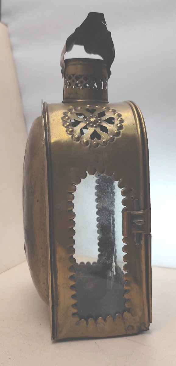 Openwork Lantern With Engraved Glass From An Antique Collection, 18th–19th Century-photo-4