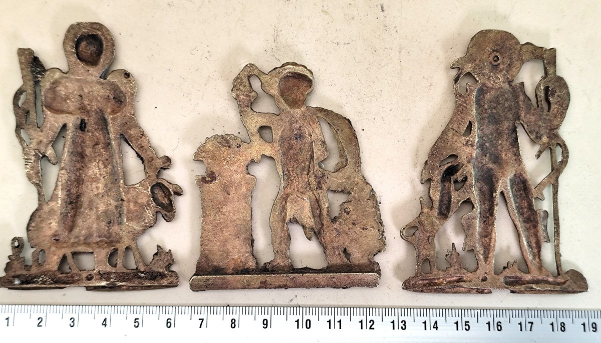 Three Lovely Bronze Children's Wall Figures , Directoire Style-photo-4