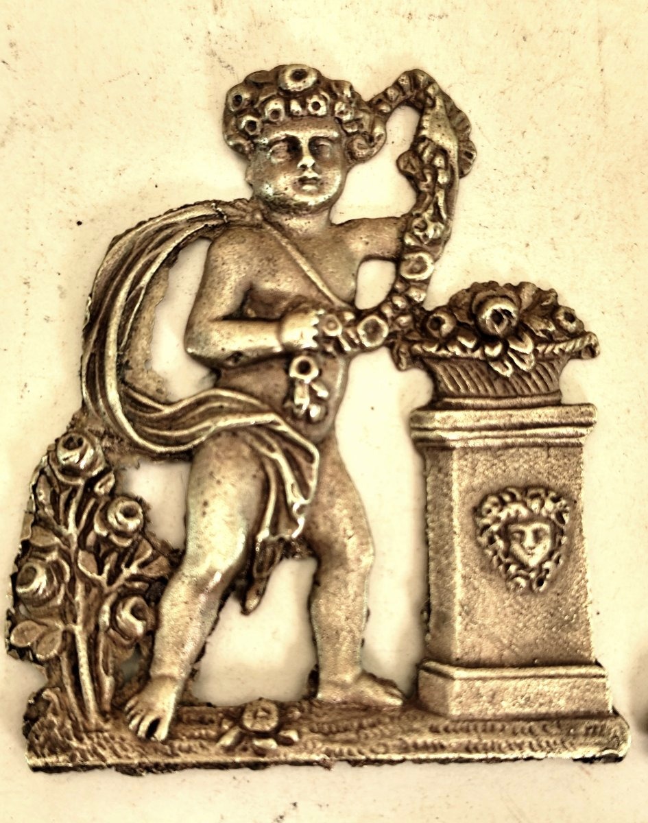 Three Lovely Bronze Children's Wall Figures , Directoire Style-photo-3
