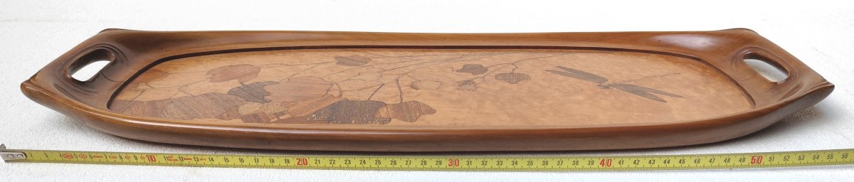 A Lovely Nancy Marquetry Tray, Beautifully Crafted Circa1920-photo-1