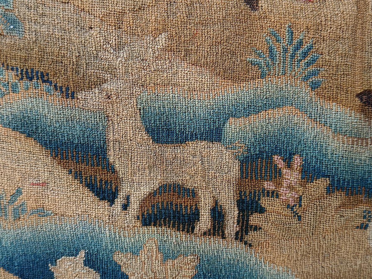 Needlework Picture: 17th-century English Embroidery, Charming And Rustic-photo-2