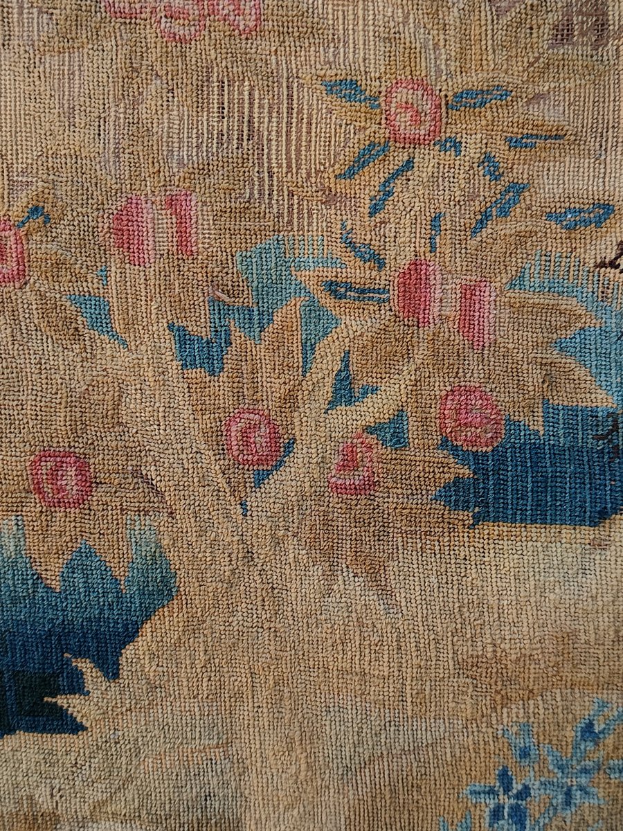 Needlework Picture: 17th-century English Embroidery, Charming And Rustic-photo-3