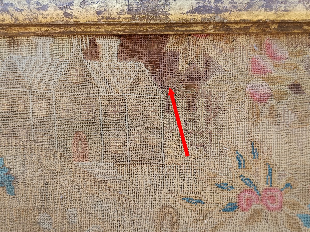 Needlework Picture: 17th-century English Embroidery, Charming And Rustic-photo-4