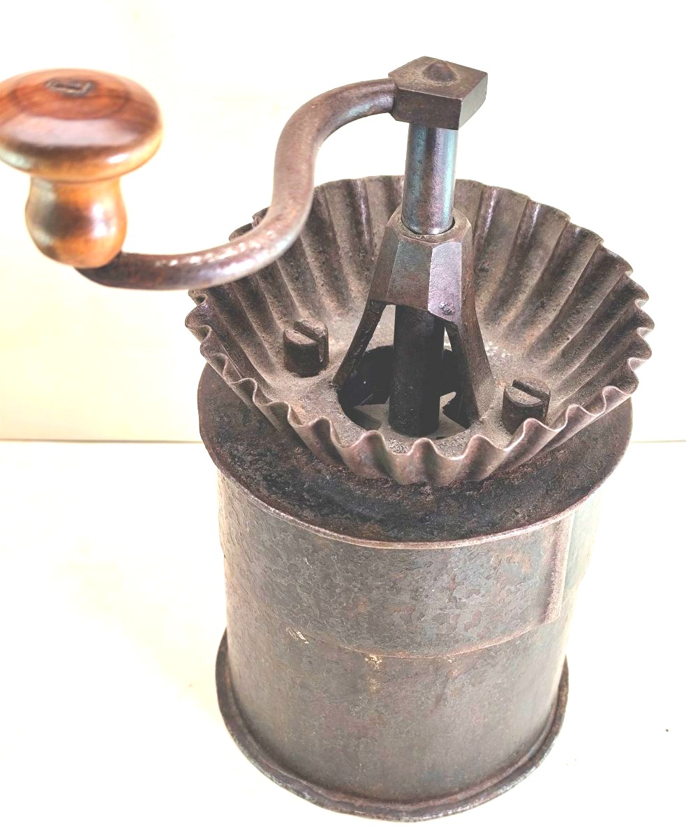 Imposing Wrought-iron Coffee Grinder, 18th–19th Century