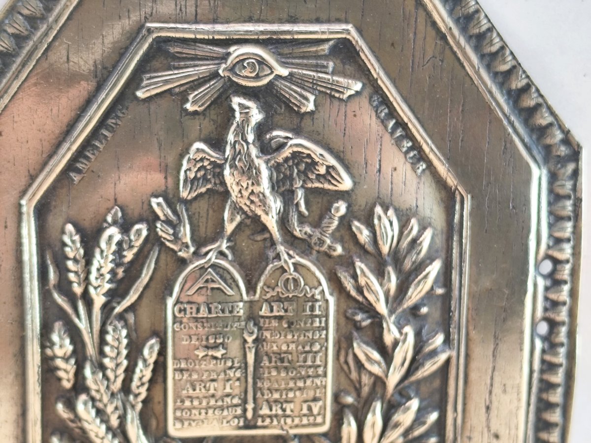 Historical Trivia: Ameling, Engraver, Blank Plate Of The 1830 Charter-photo-2
