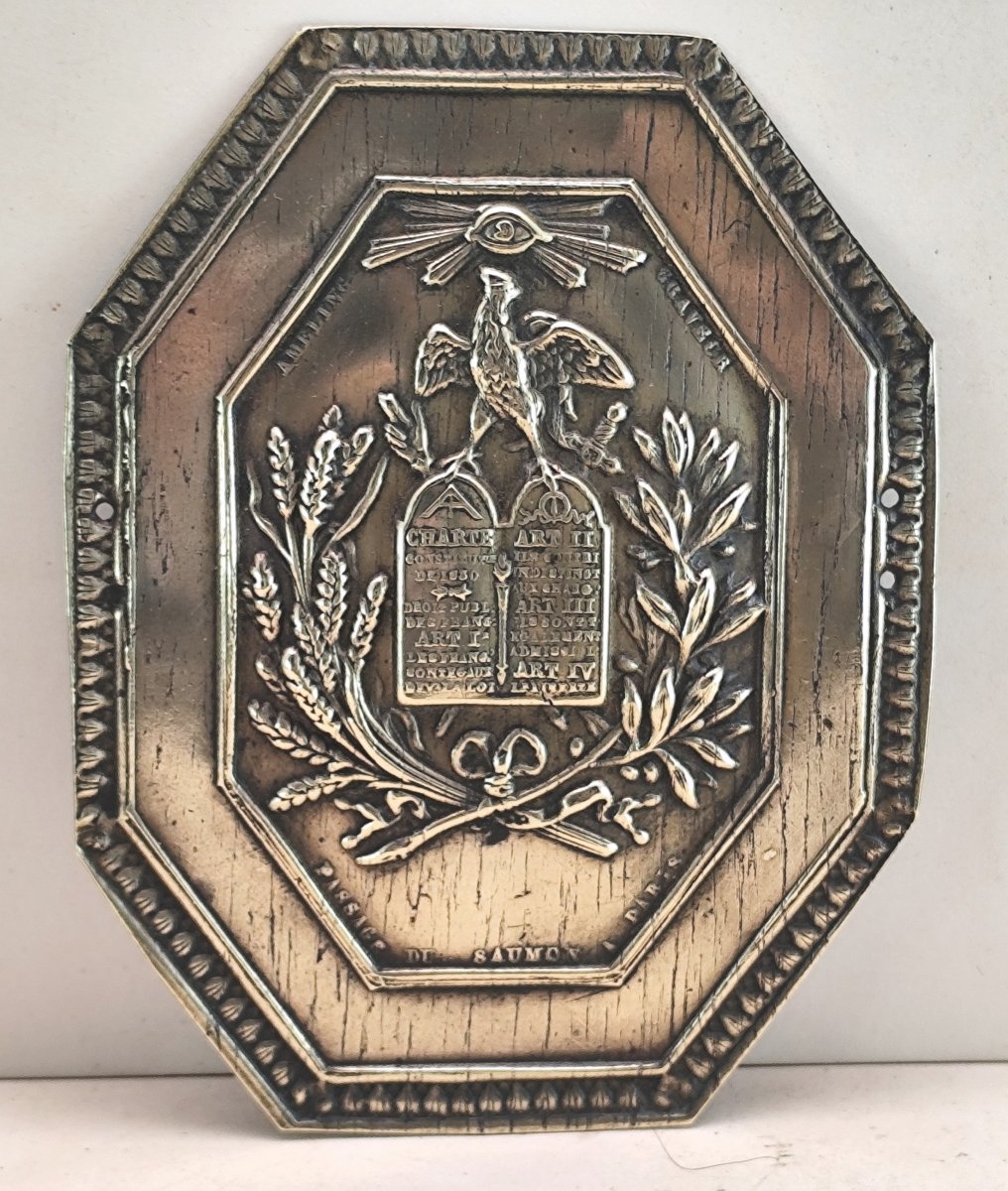 Historical Trivia: Ameling, Engraver, Blank Plate Of The 1830 Charter-photo-1