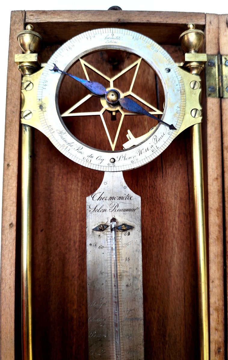 Hygromètre de Saussure, beau modèle Empire par Bianchi, Paris, vers 1820-photo-3