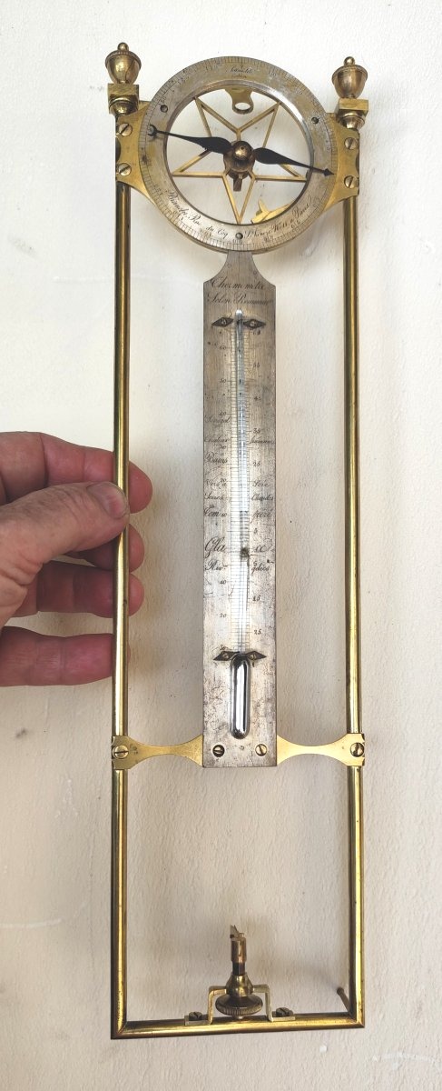 Hygromètre de Saussure, beau modèle Empire par Bianchi, Paris, vers 1820-photo-4