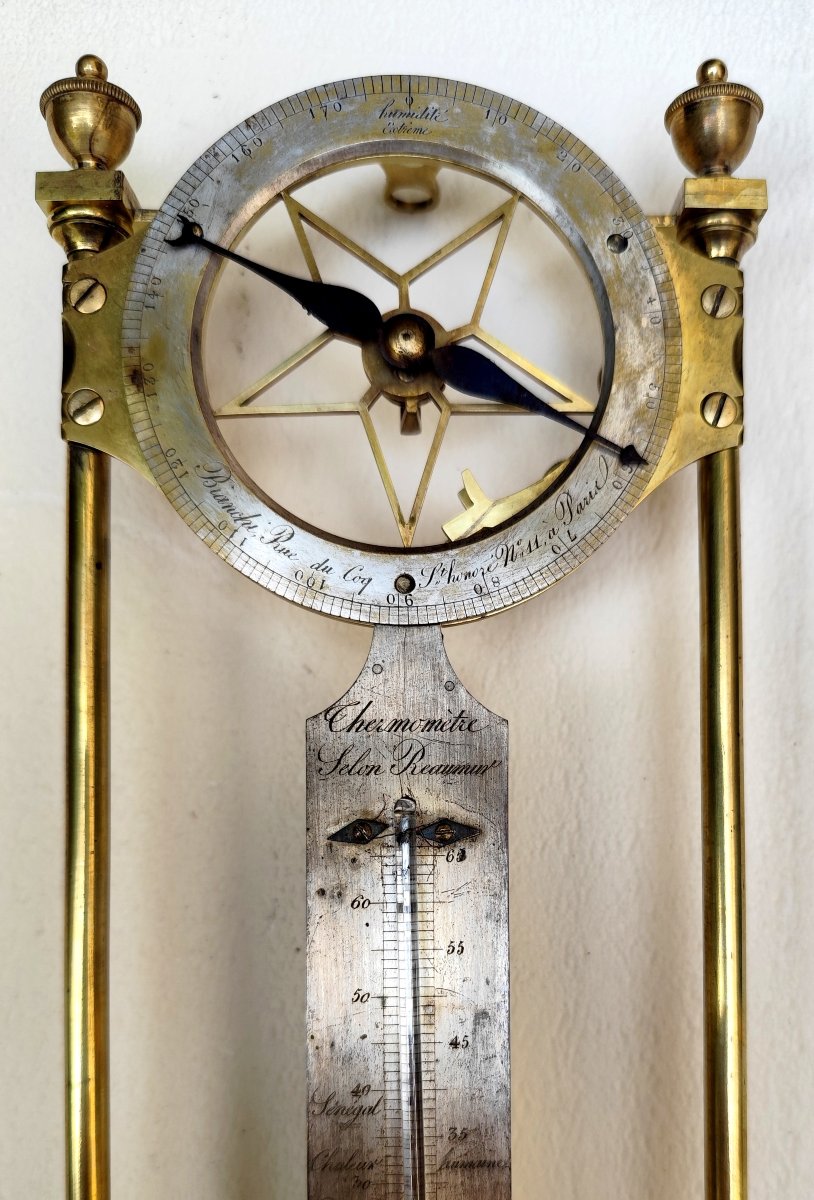 Hygromètre de Saussure, beau modèle Empire par Bianchi, Paris, vers 1820
