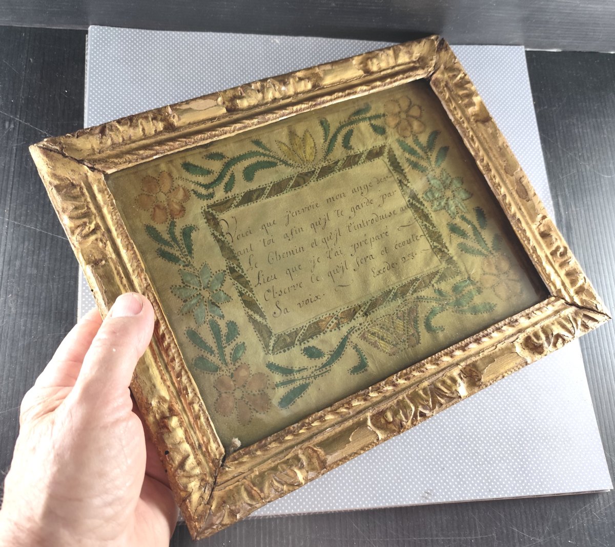 Le cadre de Sœur Rosallis, Miroir de l’âme, verre soufflé, vers 1700-photo-2