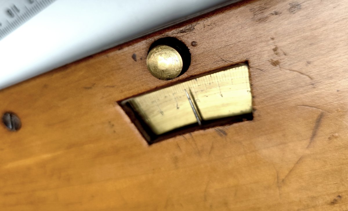 Curious Sector Clinometer, Fine Wood, Artillery, Topography, 19th Century.-photo-3